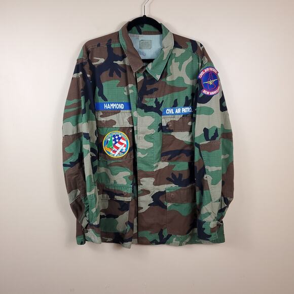 Army Hot Weather Combat Coat in Woodland Camo Size L Hammond - Picture 1 of 12